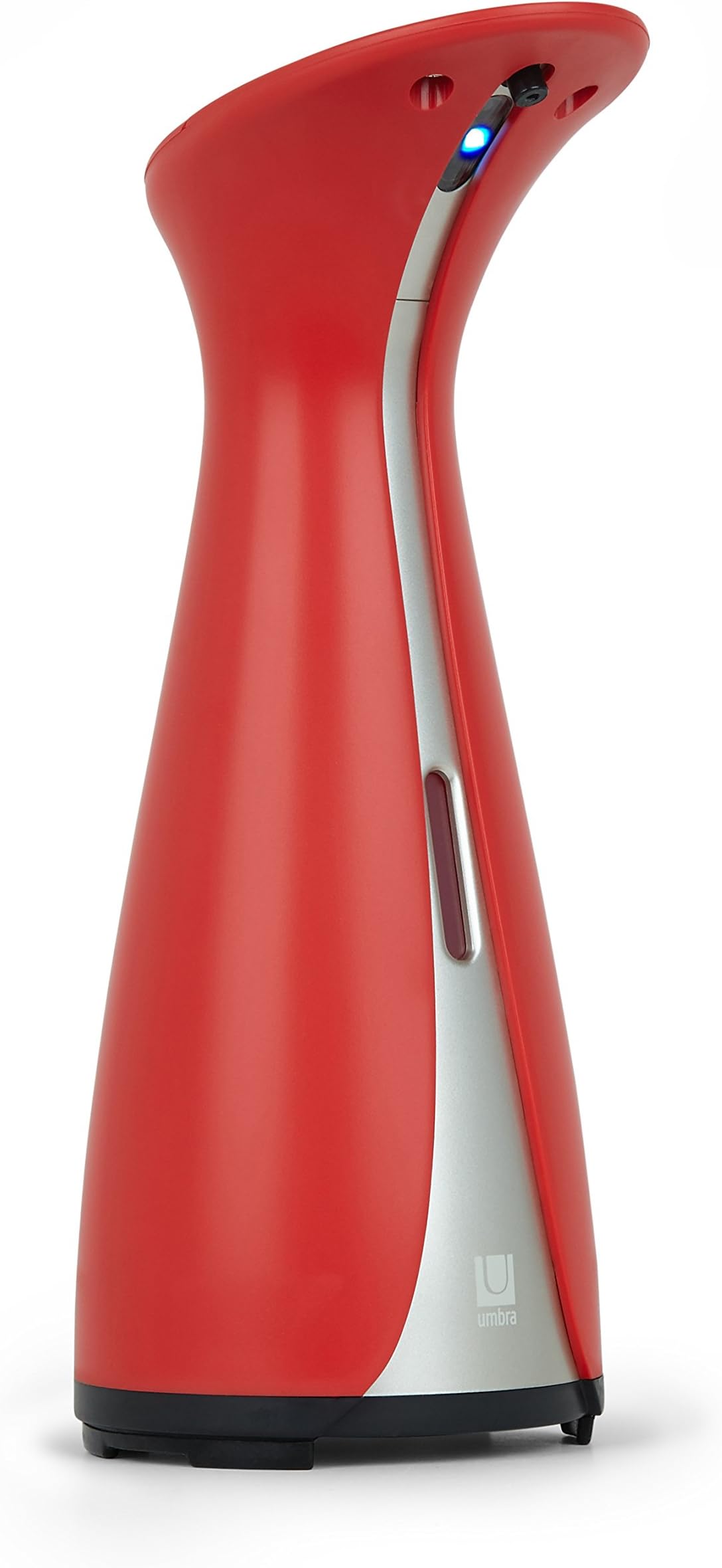Umbra Otto Automatic Soap Dispenser Touchless, Sanitizer, Hands Free Pump for Kitchen or Bathroom, 6 OZ, Red