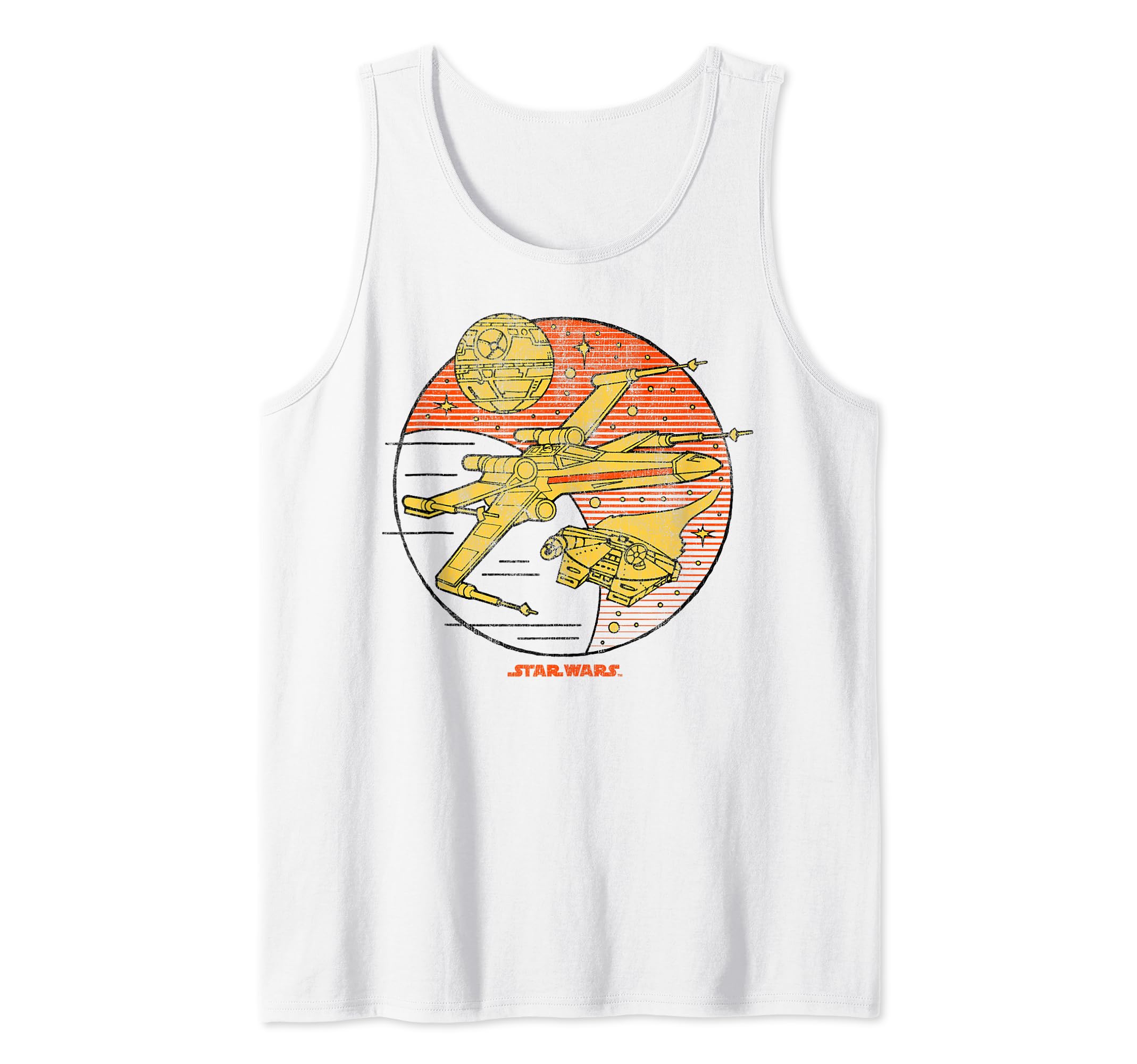 Star Wars X-Wing Falcon Vintage Space Craft Tank Top