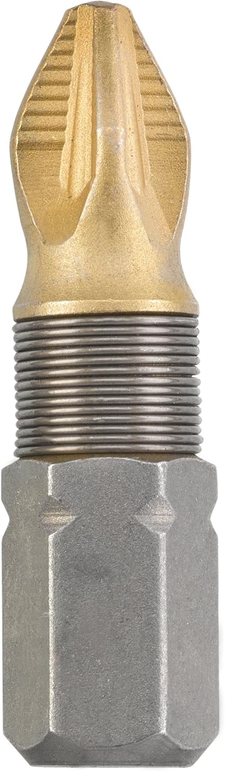kwb 2 x 25mm PZ3 Titanium Bits with Torsion Zone for Extended Lifespan and Compatibility with C6.3 Drives