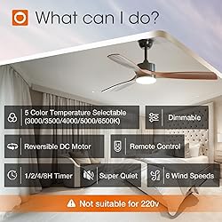 addlon 52 inch Ceiling Fans with Lights and Remote