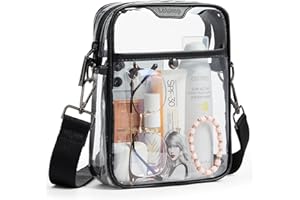 LATMAP Clear bags Stadium Approved Crossbody Sling Bag Fanny Pack Backpack Purses for Women Men Belt bag for stadium events