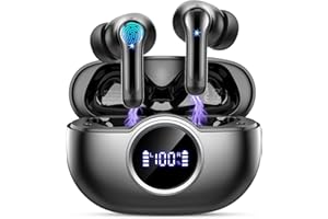 Wireless Earbuds, Bluetooth 5.4 Headphones Deep Bass HiFi Stereo, New Ear Bud with 4 ENC Noise Cancelling Mic, 36H Bluetooth 