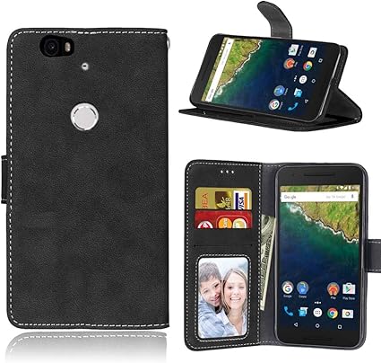 Amazon Huawei Nexus 6p ケース Rosebe 高級 Pu 手帳型 財布型 スタンド マグネット付き カードホルダー付き ストラップ付き Huawei Nexus 6p スマートフォン カバー ブラック ケース カバー 通販