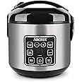 Aroma Housewares ARC-914SBD Digital Cool-Touch Rice Grain Cooker and Food Steamer, Stainless, Silver, 4-Cup (Uncooked) / 8-Cu
