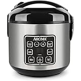 Aroma Housewares ARC-914SBD Digital Cool-Touch Rice Grain Cooker and Food Steamer, Stainless, Silver, 4-Cup (Uncooked) / 8-Cu