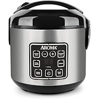 Aroma Housewares ARC-914SBD Digital Cool-Touch Rice Grain Cooker and Food Steamer, Stainless, Silver, 4-Cup (Uncooked) / 8-Cu