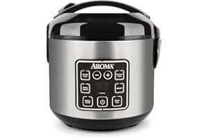 Aroma Housewares ARC-914SBD Digital Cool-Touch Rice Grain Cooker and Food Steamer, Stainless, Silver, 4-Cup (Uncooked) / 8-Cu