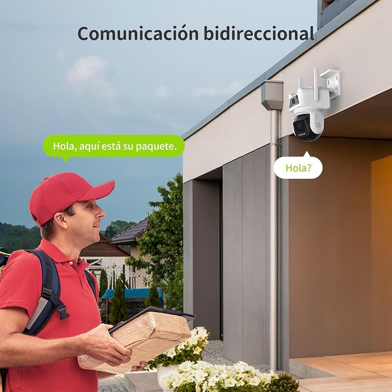3K+3K (5MP+5MP) Cámara Vigilancia Exterior de Doble Lente, 2,4 GHz Wi-Fi, Seguridad de 360°, Seguimiento Auto, Detección IA de Personas/Vehículos, Visión Nocturna en Color (D320) — foto 6 de 8