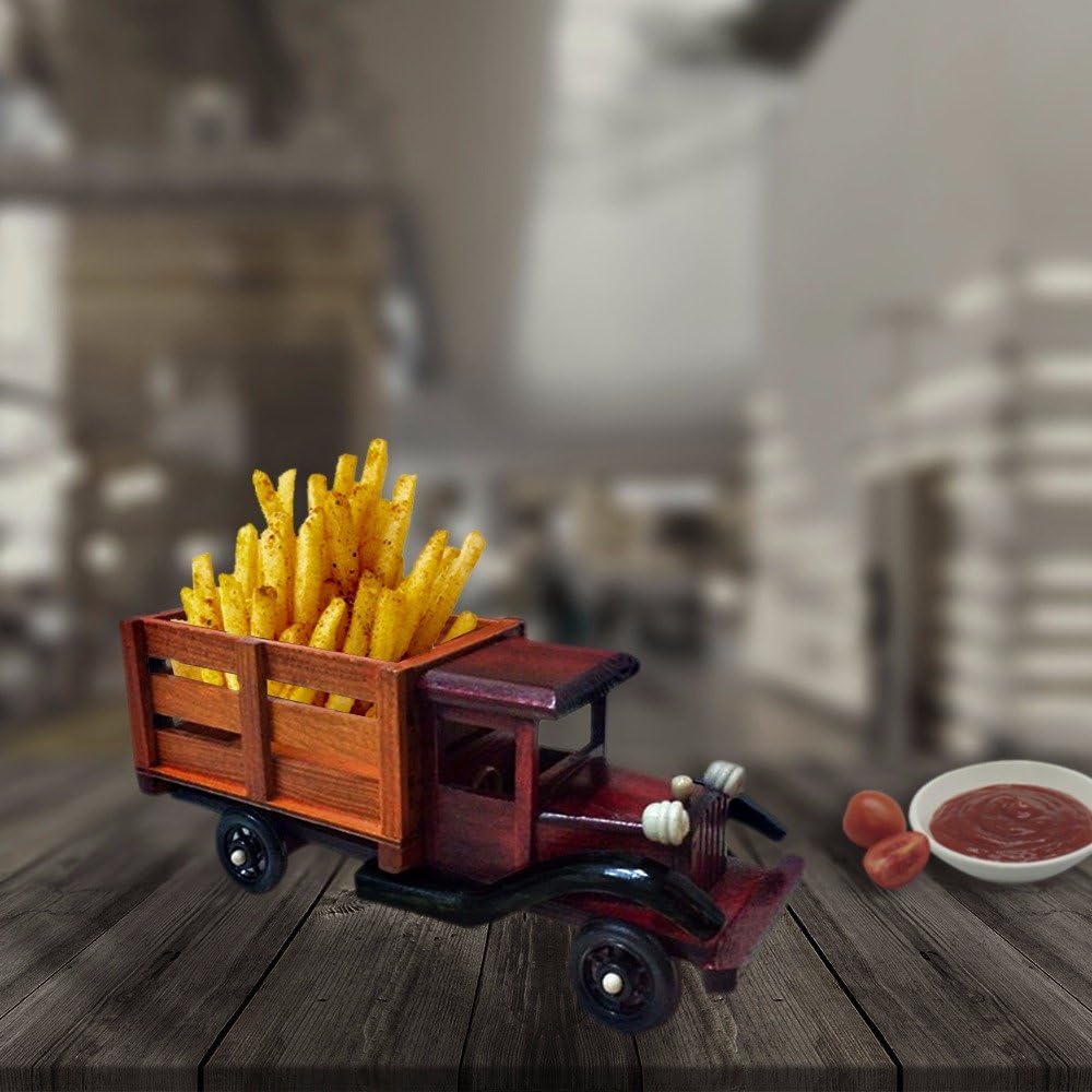 FURNISHING FACTORY Handmade Wooden Truck Platter (Multicolour)