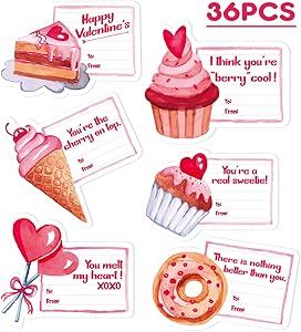 Toicube 36Ct Valentine Cards for Kids - Valentine's Day Party Supplies Favors Presents