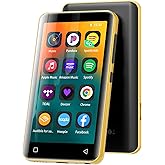 innioasis 80GB MP3 Player with Bluetooth and WiFi, MP3 Player for Kids with Spotify, Spotify Kids, Pandora, Audible, 4.0" Touch Screen Music Player with Parental Controls, Up to 1TB Gold