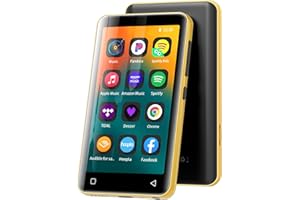 innioasis 80GB MP3 Player with Bluetooth and WiFi, MP3 Player for Kids with Spotify, Spotify Kids, Pandora, Audible, 4.0" Touch Screen Music Player with Parental Controls, Up to 1TB Gold