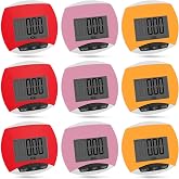 Copkim 9 Pcs Simple Pedometers Bulk for Walking Steps and Miles Walking Step Counters with Calories Burned Portable Clip Step Tracker for Seniors Man Women Jogging Hiking Running