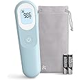 Greater Goods No-Touch Infrared Digital Thermometer for Adults, Kids, and Babies, Forehead Thermometer with Ergonomic Grip, Fever Alarm, HSA FSA Eligible, Powder Blue