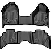 MAXLINER Floor Mats 1st Row 1 Piece and 2nd Row Liner Set Compatible with 2002-2008 Dodge Ram 1500