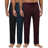 Femdouce 3 Pack Men's Pajama Pants with Pockets Soft Pajamas Bottoms for Men Drawstring Lounge Comfy Lightweight Pj Pants