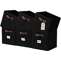 DECOMOMO Cube Storage Bin, Storage Cubes with Labels, Baskets for Shelves Kallax Linen Closet Organizers (Cube 10.5x11"/ 6pcs
