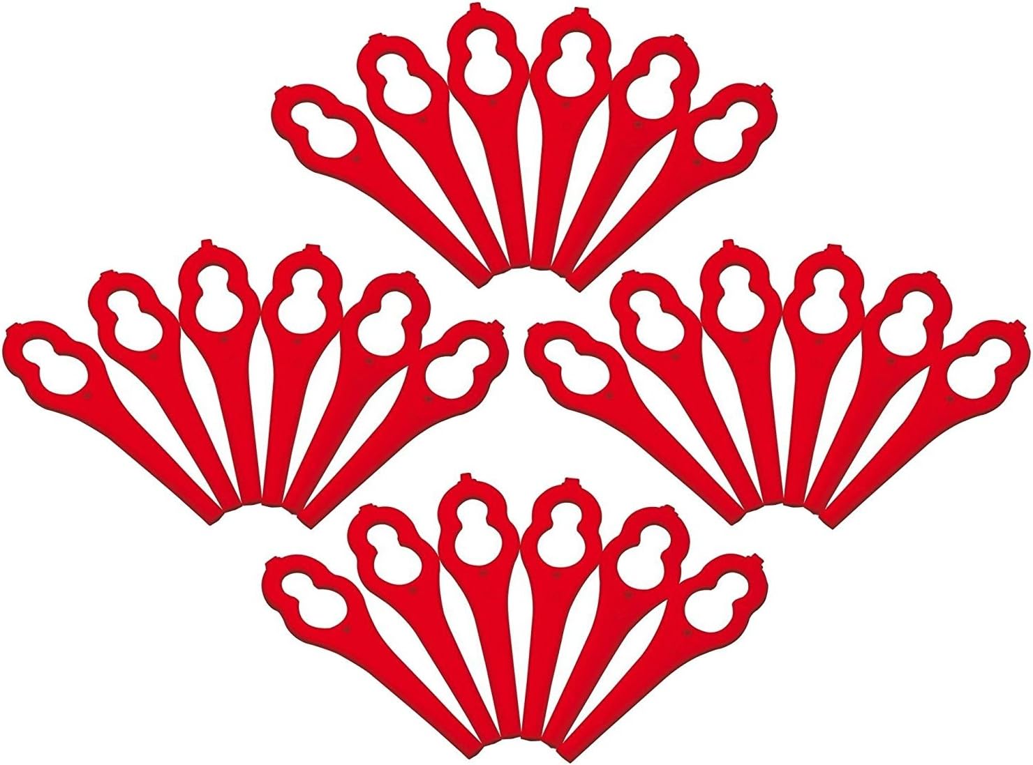 20 x Clip on Plastic Blades Bosch Art 26 Accutrim BQ026LL, Red, 1 - Pack