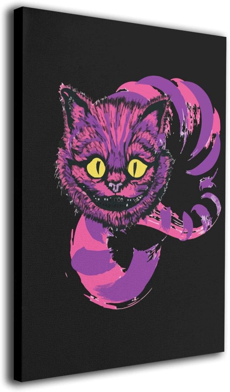Amazon Co Jp チェシャ猫 Cheshire Cat フレームレス 壁絵 壁掛け ポスター パネル おしゃれ 布絵 木製枠 額縁なし 高精細 保護フィルム加工 壁紙ポスター 壁飾り リビング 書斎 子供部屋 寝室 窓の飾り 室内装飾 新居祝い プレゼント 多機能 パーティー 30 40cm Generic