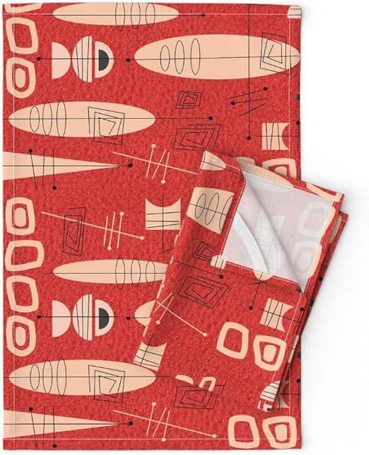 Amazon Com Roostery Tea Towels Mid Century Modern Mid Century