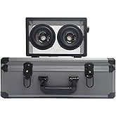 KETELESE Bluetooth Speaker, Glass Body and Unique Glass Speaker Diaphragms, 40W Minimalist Design, Crystal Clear Sound, Wireless Hi-Res Audio, Ideal for Music Lovers- Black