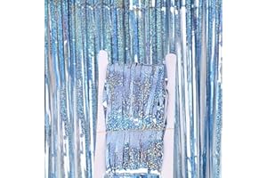 3PC Large Aluminum Foil Tassel Curtain |Party Decoration,Birthday Decor, Suitable for Carnival and Christmas Decorations, Las