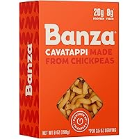 Banza Chickpea Pasta, Cavatappi - Gluten Free Healthy Pasta, High Protein, Lower Carb and Non-GMO - 8 Ounce (Pack of 6)