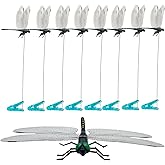 8 Pack Dragonfly Clip Dragonfly Clips Black Dragon Fly Hat Clip Artificial Realistic 3D Dragonflies Garden Stakes Decor for Indoor Outdoor (8 Pcs Dotted Dragonfly)