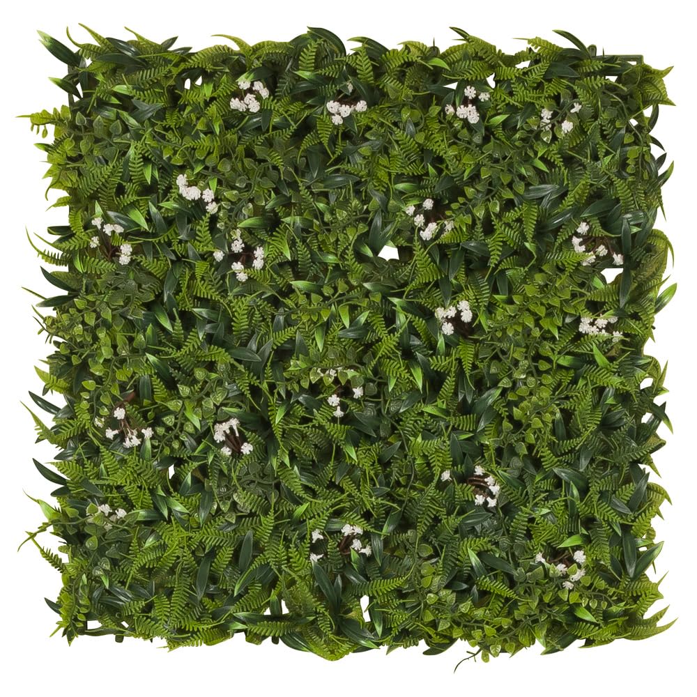 hjh OFFICE artificial plant wall MORE GREEN I 50x50 cm indoor plant mat as wall greening, plant picture decoration, green
