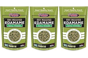 Seapoint Farms Dry Roasted Edamame, Wasabi, 3.5-Ounce Pouches (Pack of 3)