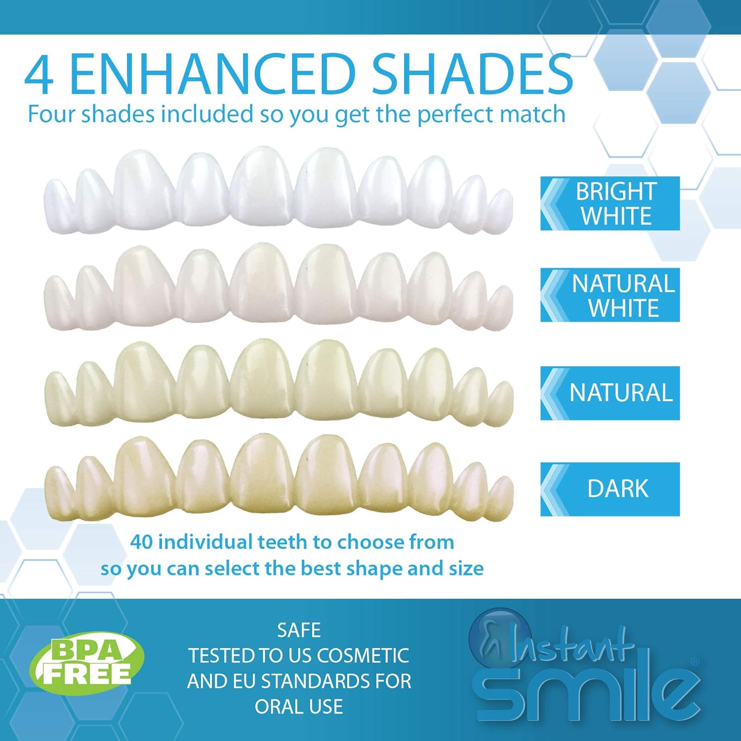 Instant Smile Complete Your Smile Temporary Tooth Replacement Kit - Replace a missing tooth in minutes - Patented : Beauty