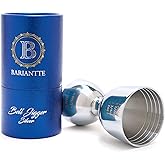 BARIANTTE Silver Bell Double Jigger - Premium Cocktail Measure, 2 oz & 1 oz, Mirror Finish Bar Jigger