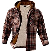 Facitisu Winter Heavy Warm Sherpa Lined Fleece Plaid Flannel Jacket Men Plus Size S-5XL Big&Tall Mens Coat