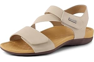 mysoft Women's Arch Support Sandals Orthotic Comfortable Walking Sandals Lightweight Adjustable Summer Outdoor Shoes