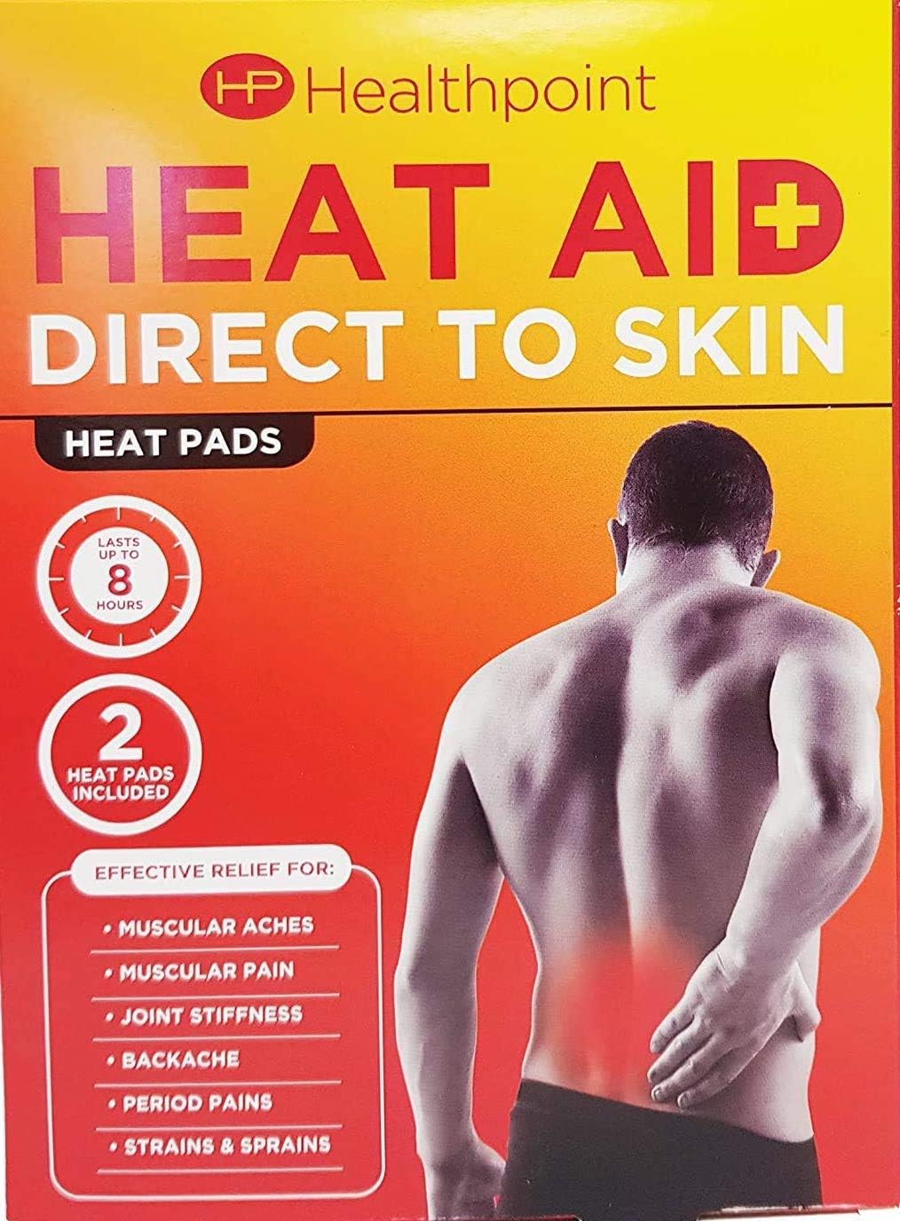 Healthpoint Heat Aid Direct to Skin Heat Pads for Aches Pain, Stiffness, Backache, Period Pains. Strains & Sprains Twin Pack - Image 3