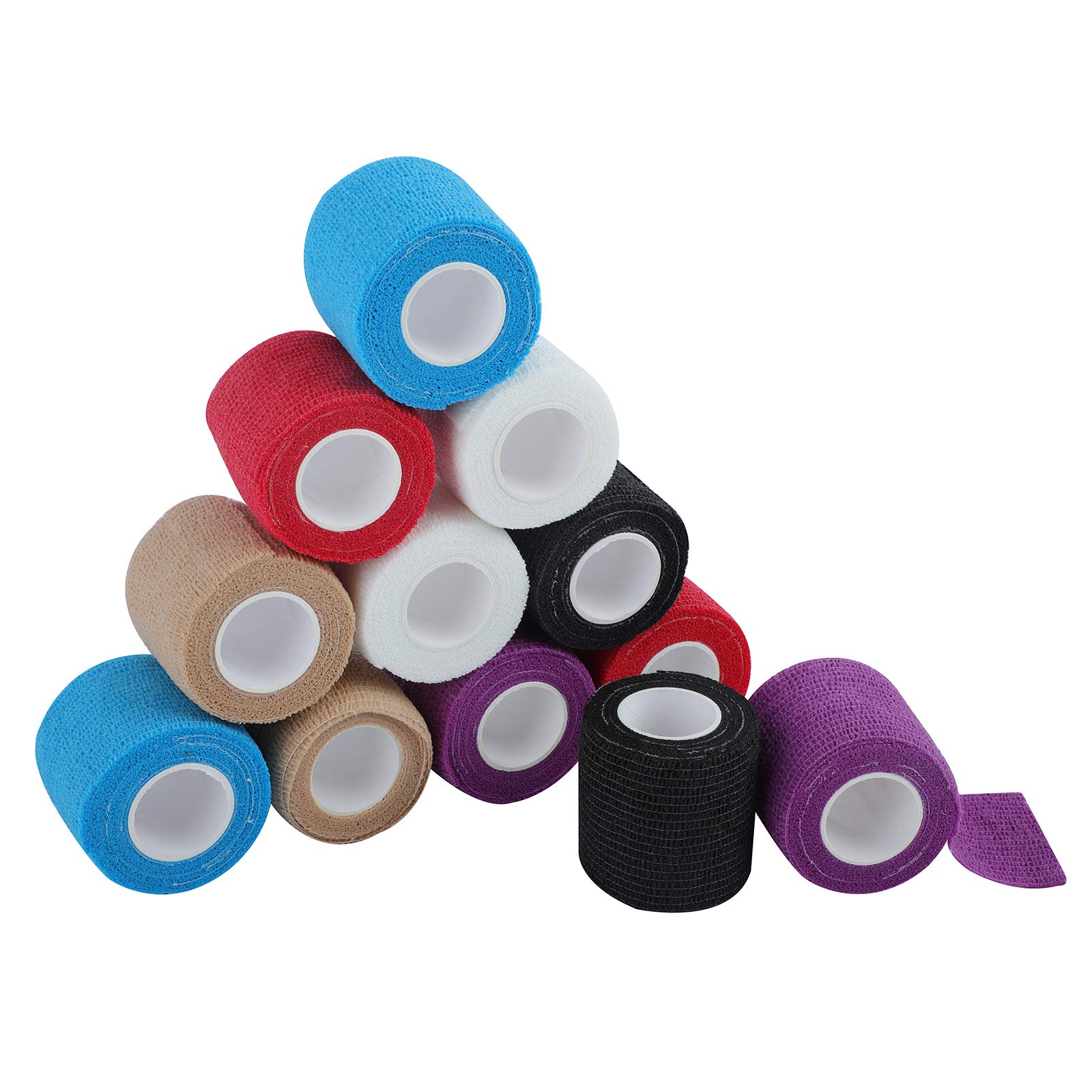 Buy Self Adherent Cohesive Bandage Tape 2 inches X 5 Yards, 12 Pack