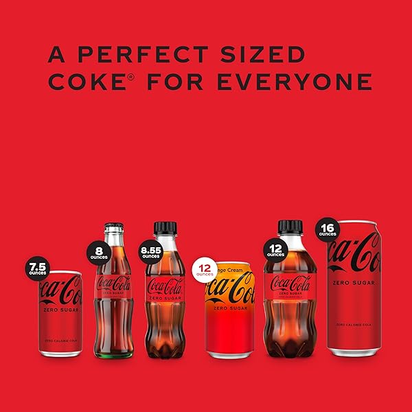 COCA-COLA ZERO SUGAR ORANGE CREAM SODA SOFT DRINK, FRIDGE PACK CANS, 12 FL OZ, 12 PACK