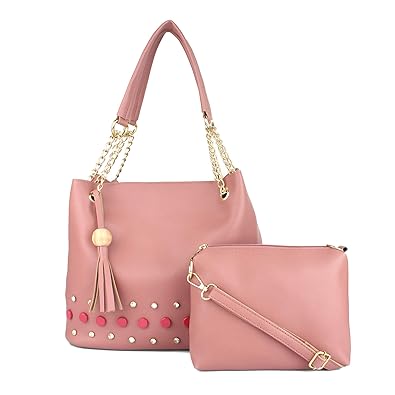 Womens & Girls Stylish Handbag & Shoulder Bag (Pink)