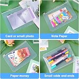 Vicloon A5 Zipper Binder Pockets 10Pcs Transparent PVC with Label Stickers view 6