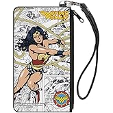 Buckle-Down Zip Wallet Wonder Woman Large Accessory, Wonder Woman, 8" x 5"