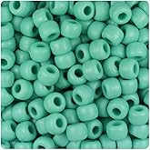 BeadTin Sage Matte 9mm Barrel Pony Beads (500pcs)