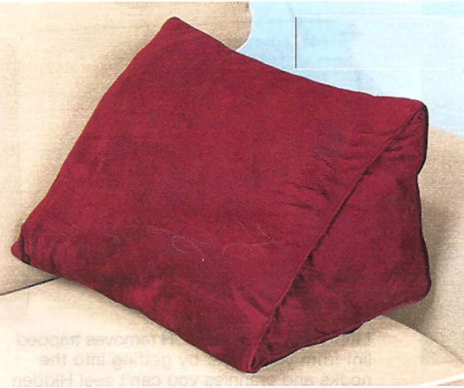 WEDGE PILLOWS 18" with Removable Cover - Burgundy