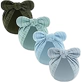 LIDHAY Newborn Baby Bow Knot Turban Hat Infant Hospital Hat Cotton Head Wrap Beanie Cap for Toddler Boys Girls 0-12 Months