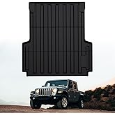 LASFIT 5FT Bed Liner for Jeep Gladiator JT 2026 2025 2024 2023 2022 2021 2020 (60 inches), All Weather TPE Custom Fit Truck Bed Mat Truck Cargo Bed Liner, Black