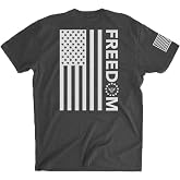 BUNKER 27 Freedom Flag T-Shirt &ndash; Patriotic American Flag Graphic Tee, USA Pride Shirt for Men