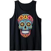 Halloween Sugar Skull Calavera Tank Top