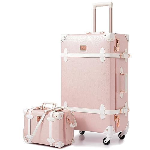 urecity Vintage Suitcase Set for Women, Vintage Luggage Sets for
