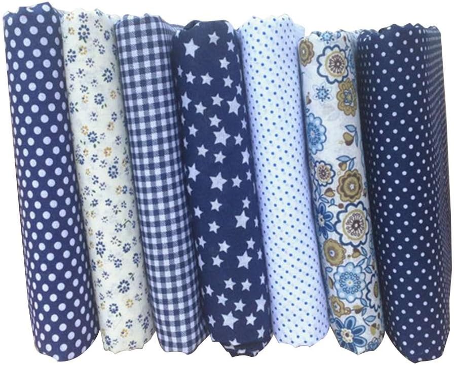 Qimao 7PCS/Set Mixed Printing 25 * 25cm Floral Fabrics for Patchwork Sewing Materials Quilting Scrapbooking Cotton Cloth