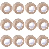 12 Pack Sport Elastic Bandage 1 Inch x 5 yd Skin Color | IndigoCase Self Adhesive Bandage, Vet Wrap, Small Bandage for Kids, Fingertip, Wrist, Dog, Pets