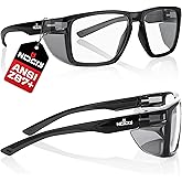 NoCry ANSI Z87.1 Clear Safety Glasses with Side Shields — Durable Anti Fog & Scratch Resistant Eye Protection Glasses or Men & Women — ANSI Z87 Rated Protective Eyewear with 100% UV Shielding for Work